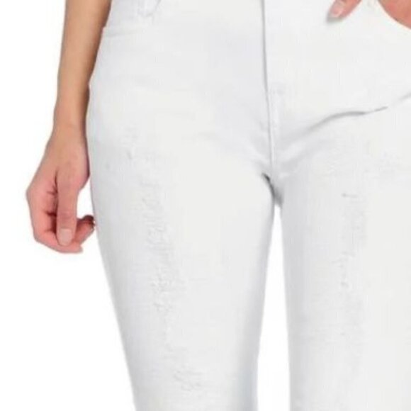 Indigo Thread Co NWT White Heavily Distressed Jeans Size 20W - Picture 2 of 5